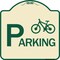 Signmission Bicycle Parking With Graphic Heavy-Gauge Aluminum Architectural Sign, 18" x 18", TG-1818-24325 A-DES-TG-1818-24325 - alternate 1